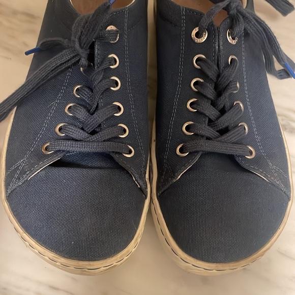 Birkenstock Arran Navy Blue Canvas Sneaker Tennis Shoe - Picture 15 of 17